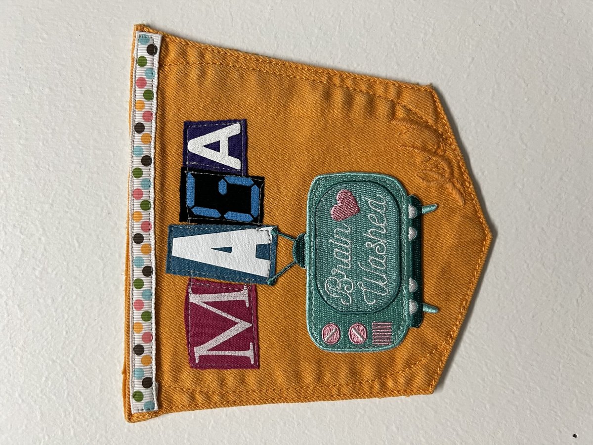 Brainwashed original collage patch 