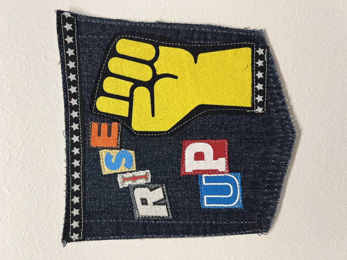 Rise up original collage patch