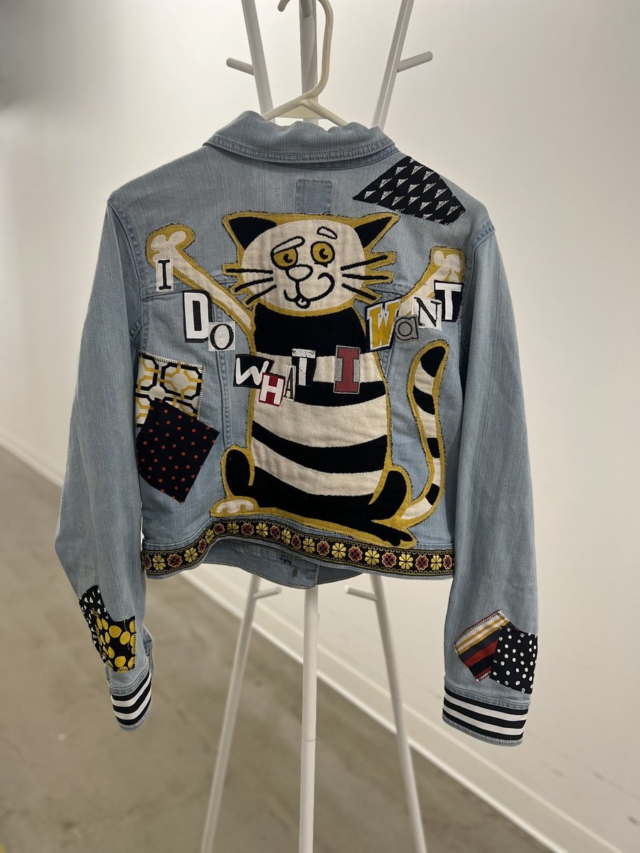 Cat Jean jacket I do what I want women’s XL