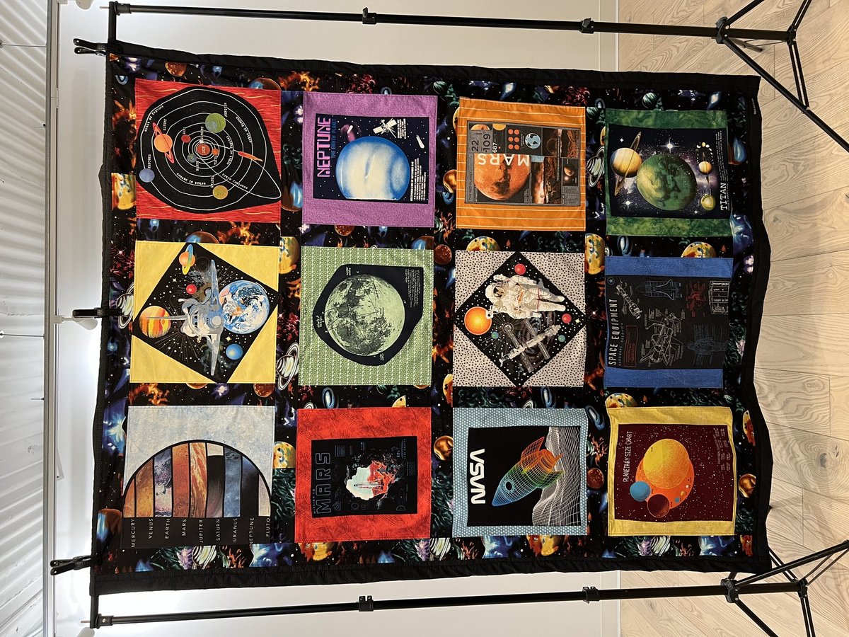 Space and planets tshirt blanket