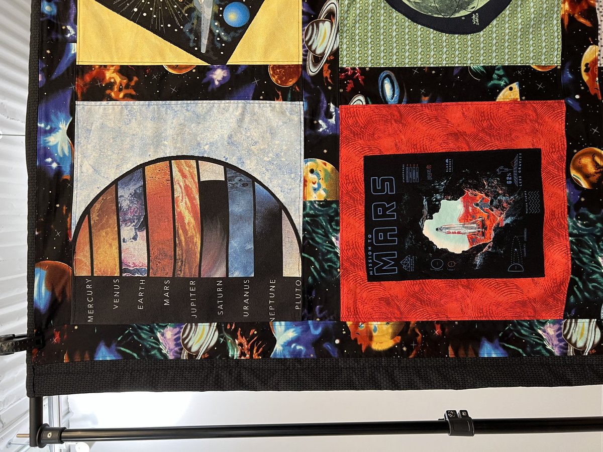 Space and planets tshirt blanket