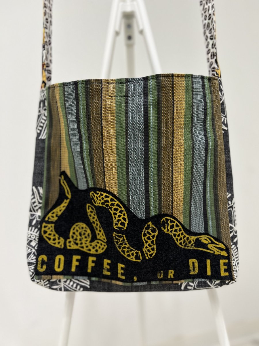 Coffee or Die tshirt crossbody bag 