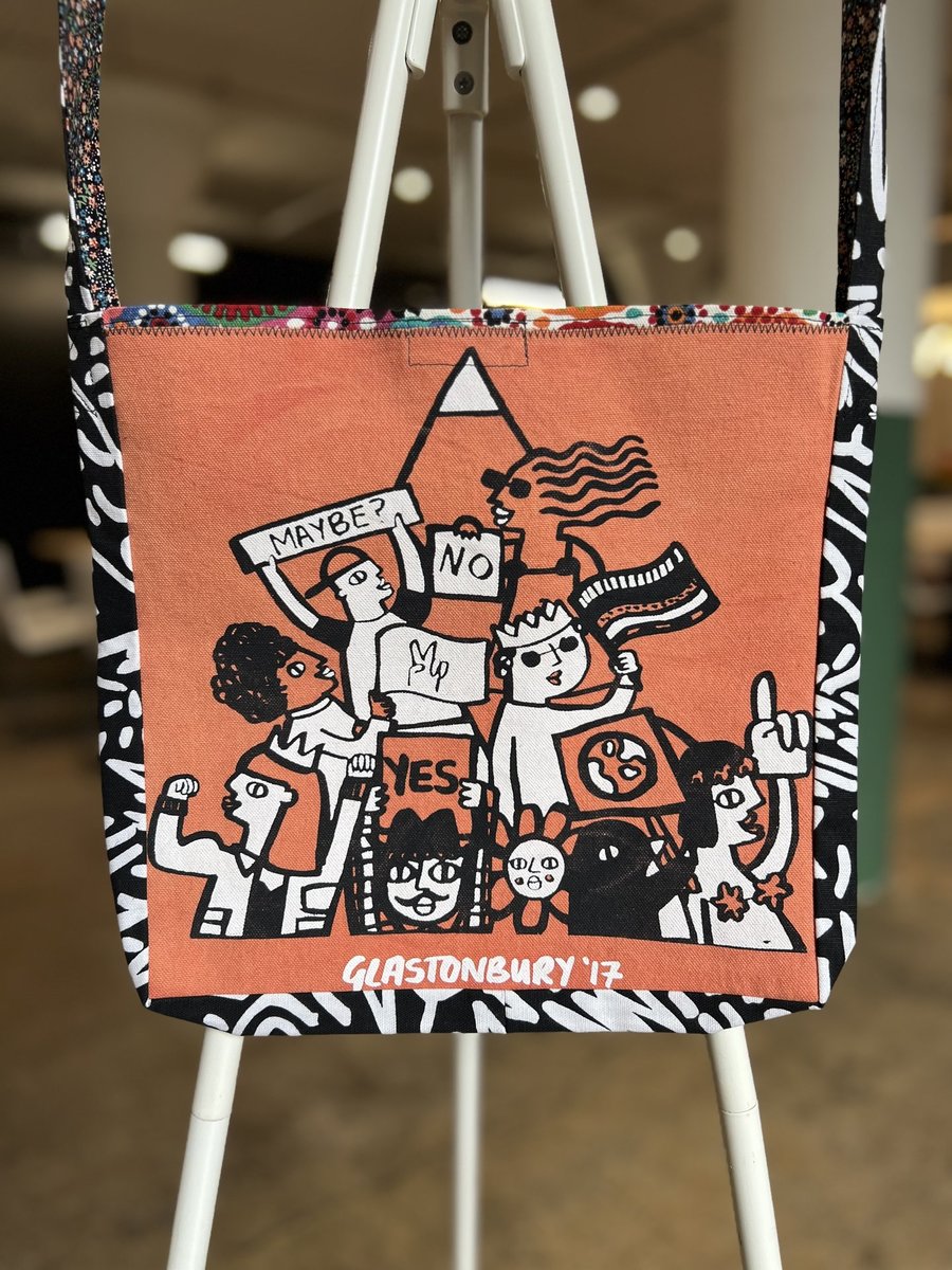 Glastonbury Festival crossbody bag pyramid people