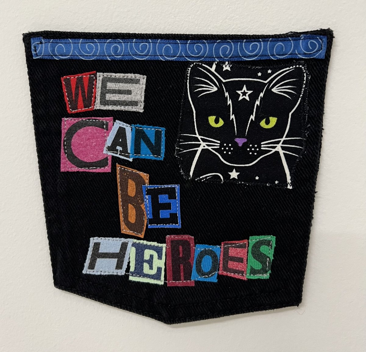 Heroes original collage patch Bowie 