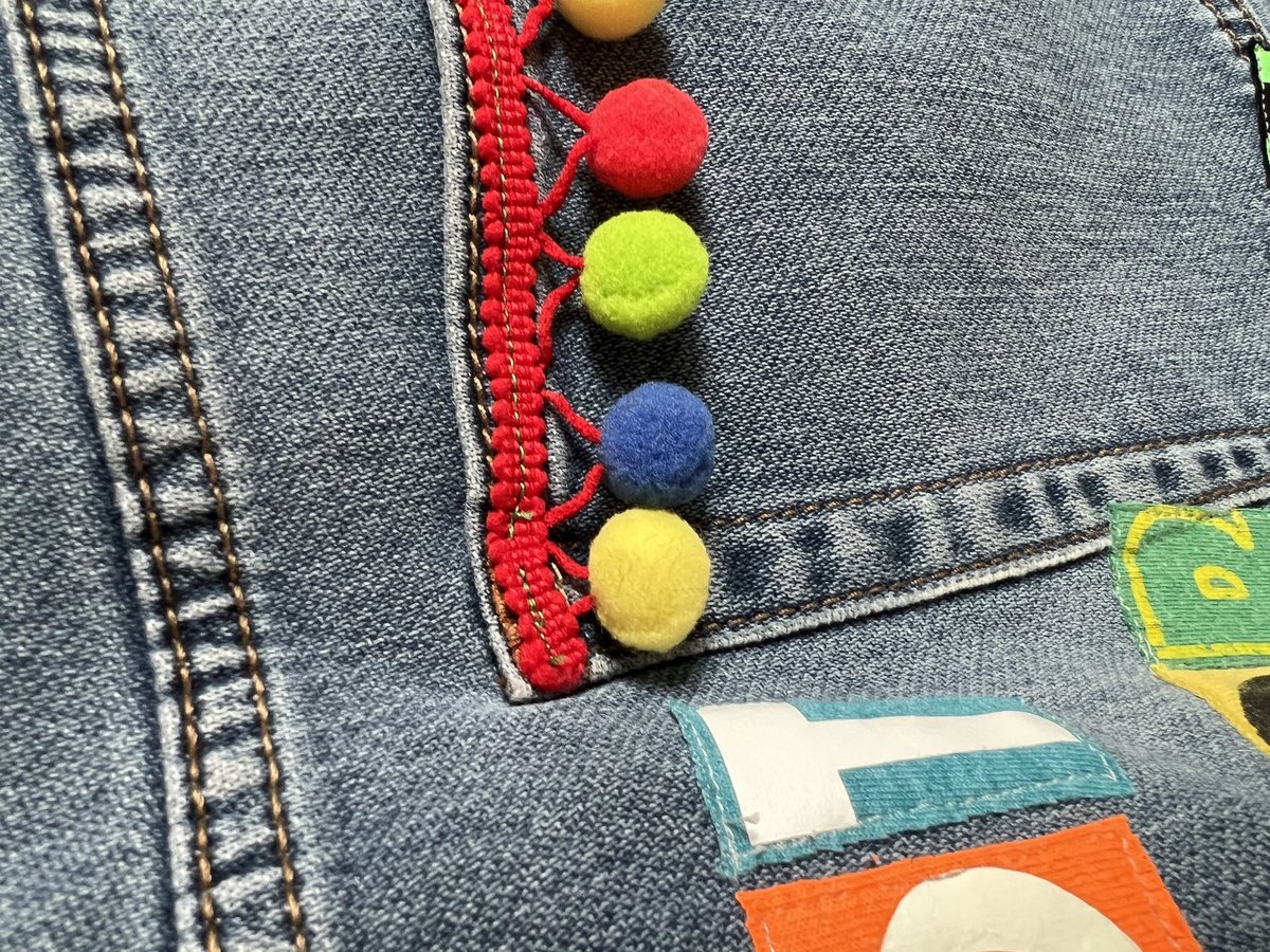 Unicorn I’m not for everyone upcycled custom collage shorts size 34”