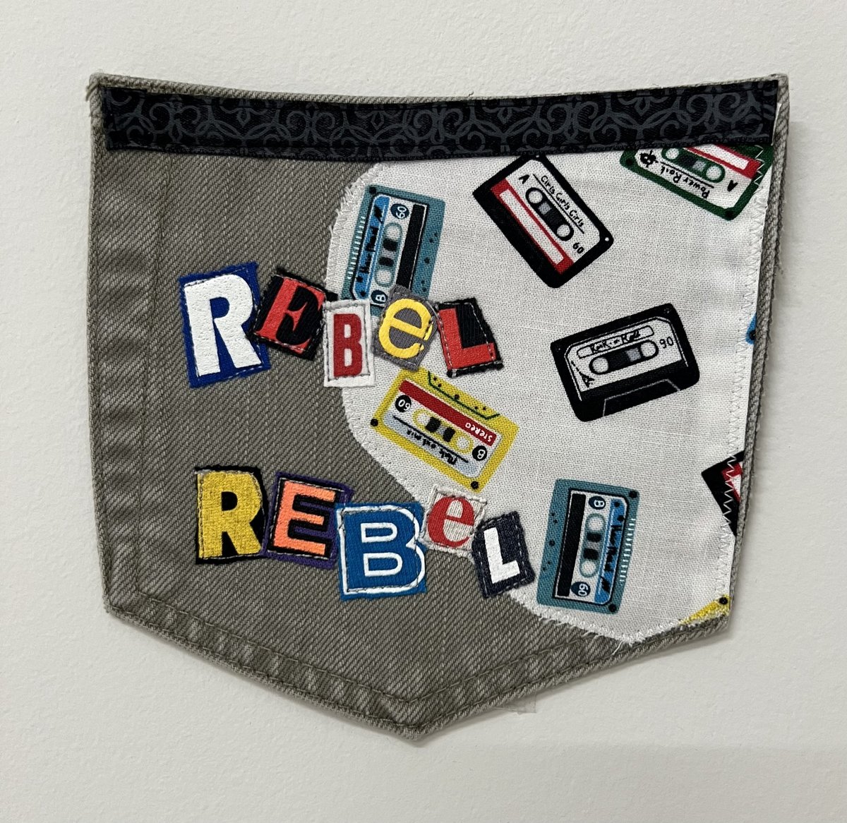 Rebel rebel original collage patch Bowie 