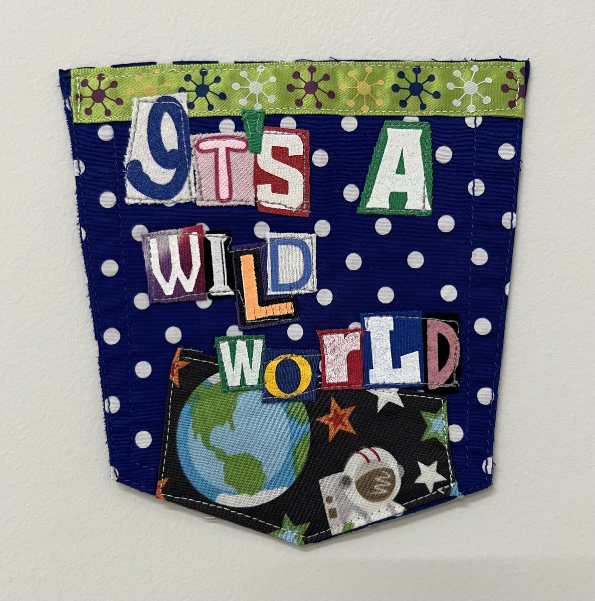 Wild world original collage patch 