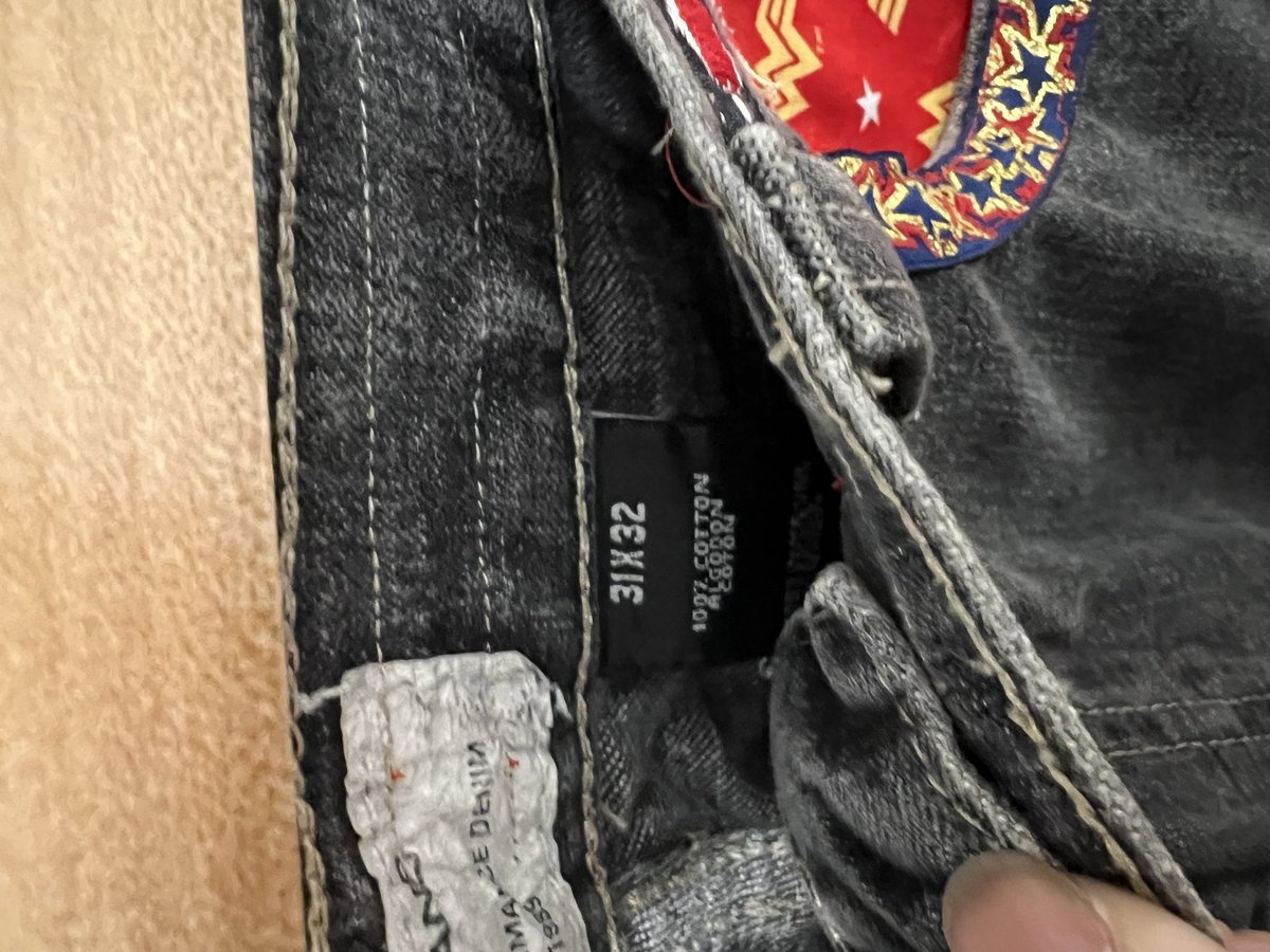 Wonder Woman custom patchwork collage Levi’s jeans
