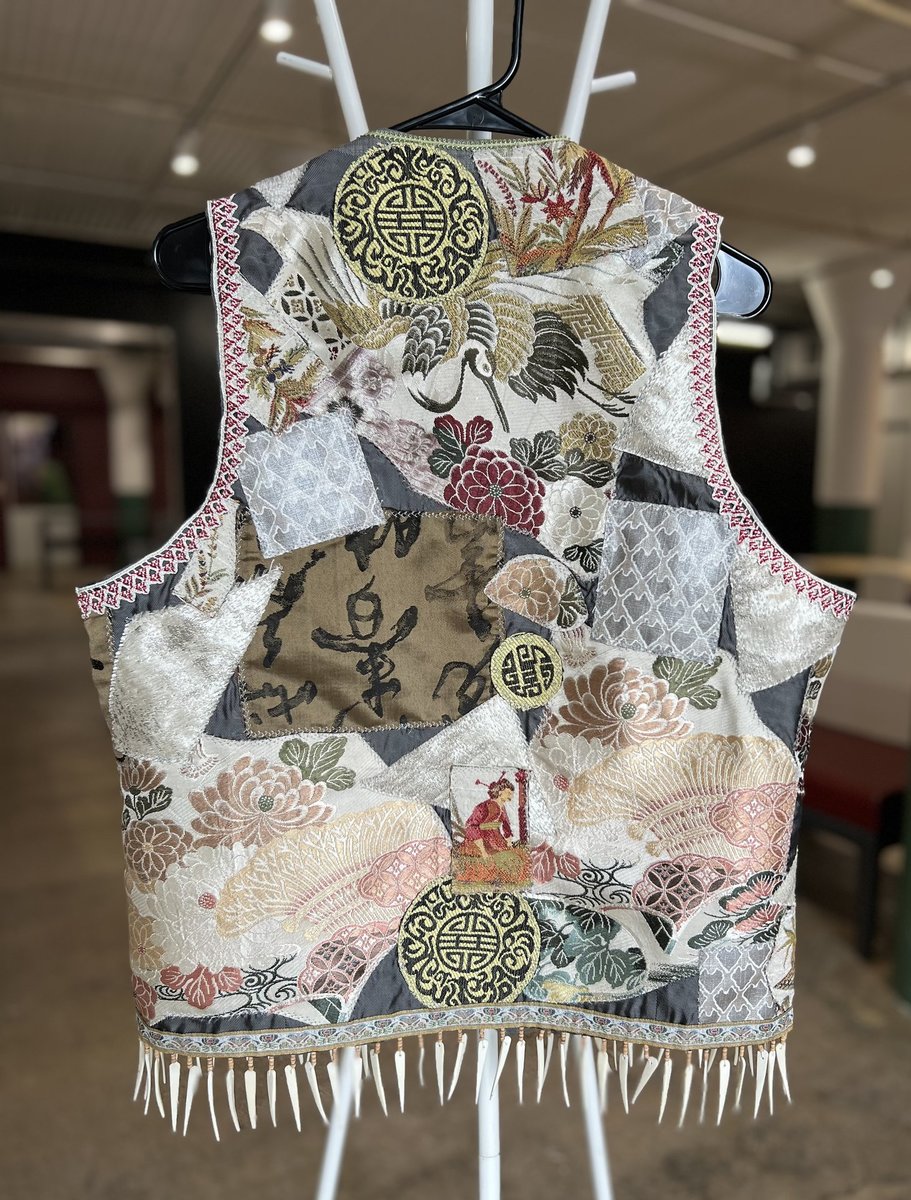 East Asian patchwork upcycled vest
