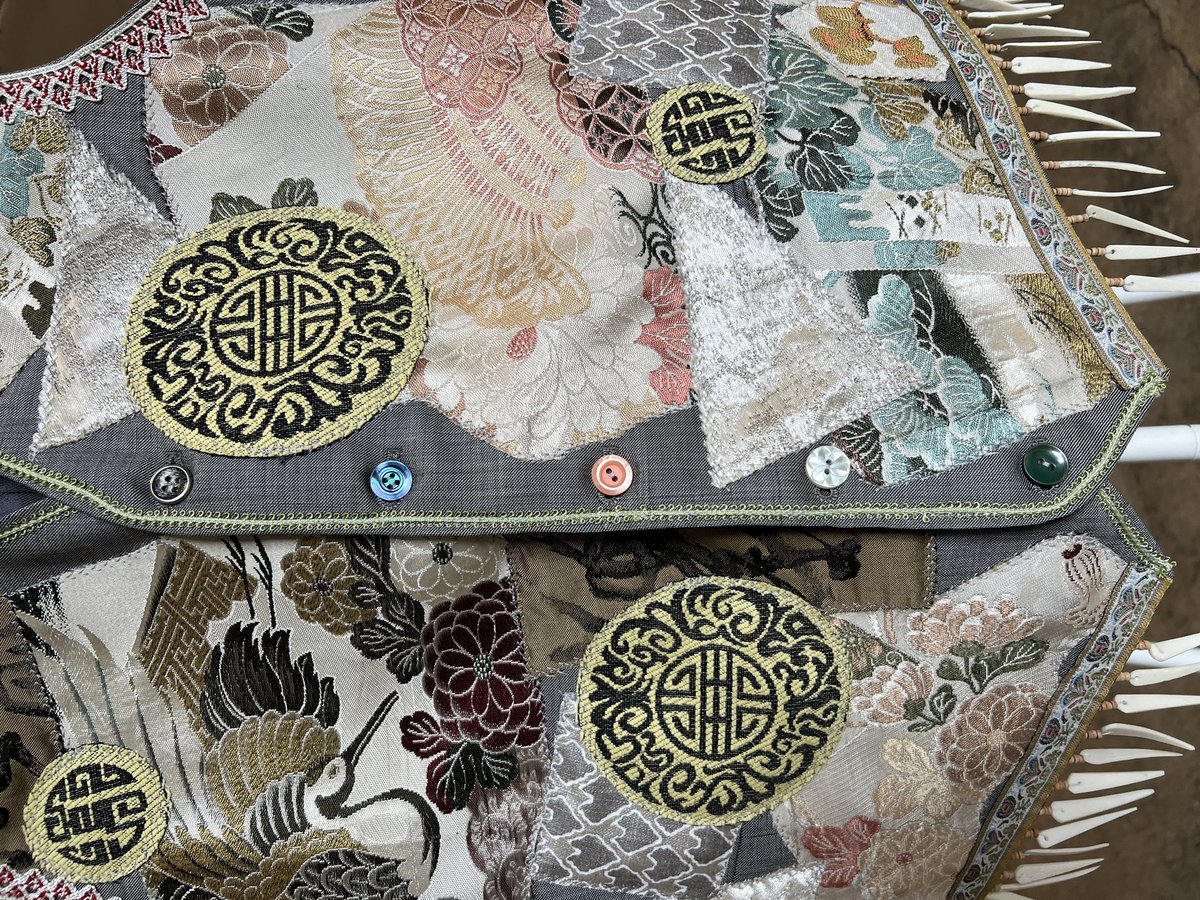 East Asian patchwork upcycled vest