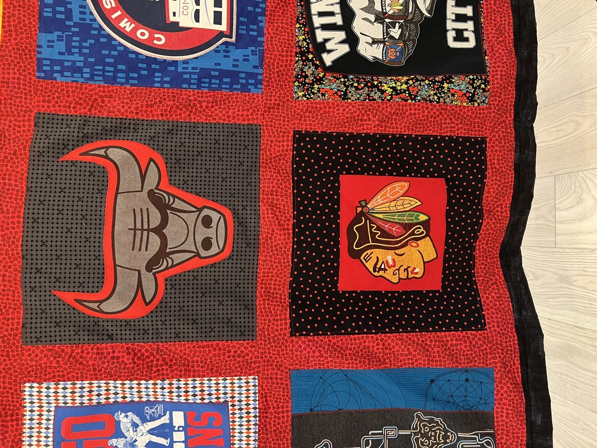 Chicago sports tshirt blanket
