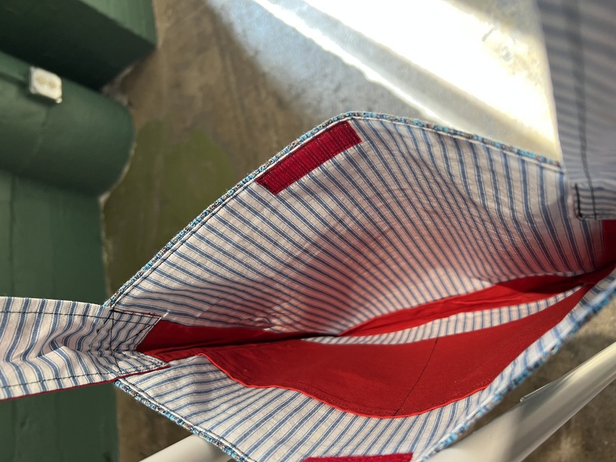 He him crossbody bag red and blue