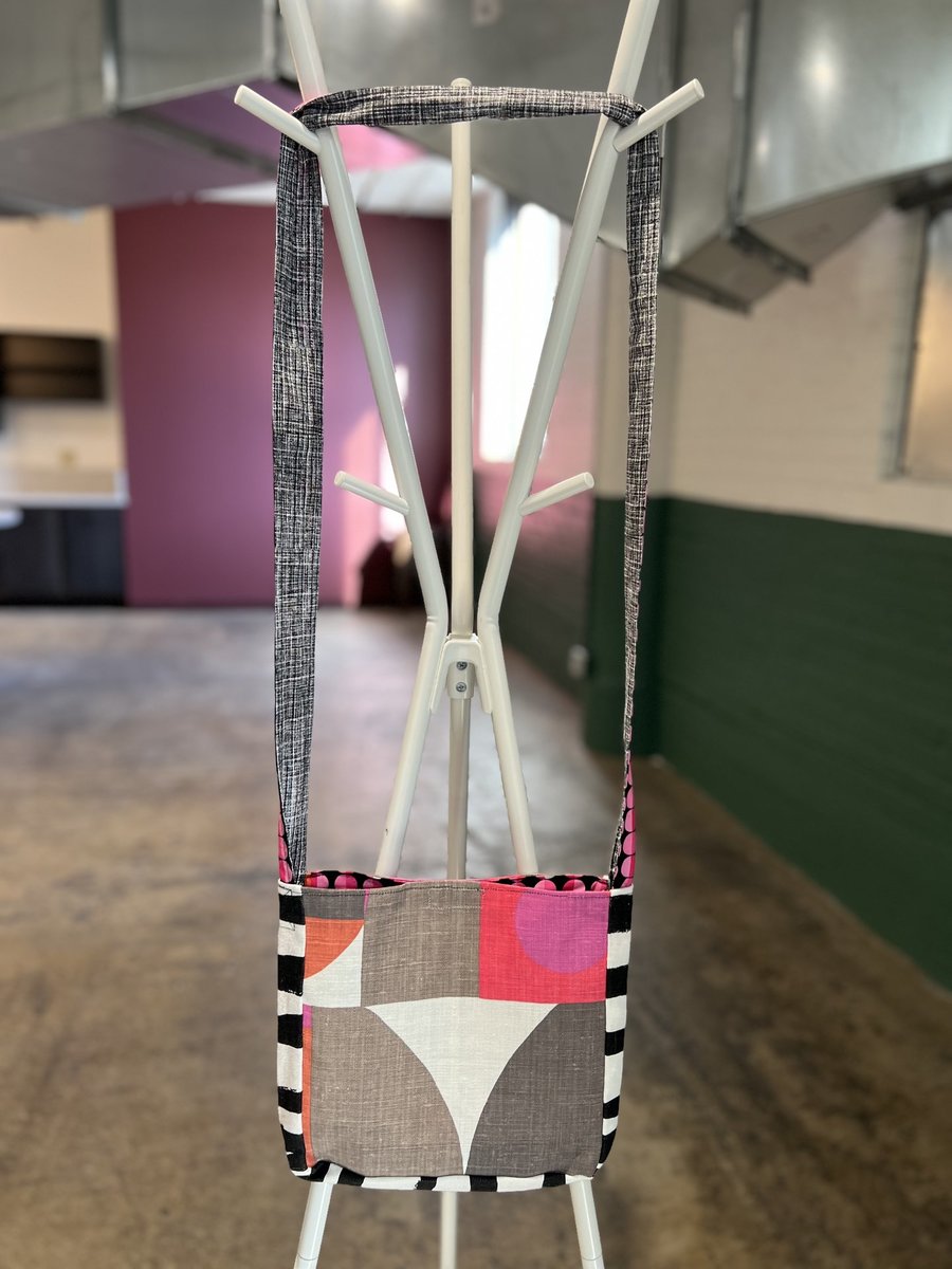 They them crossbody bag pink and black