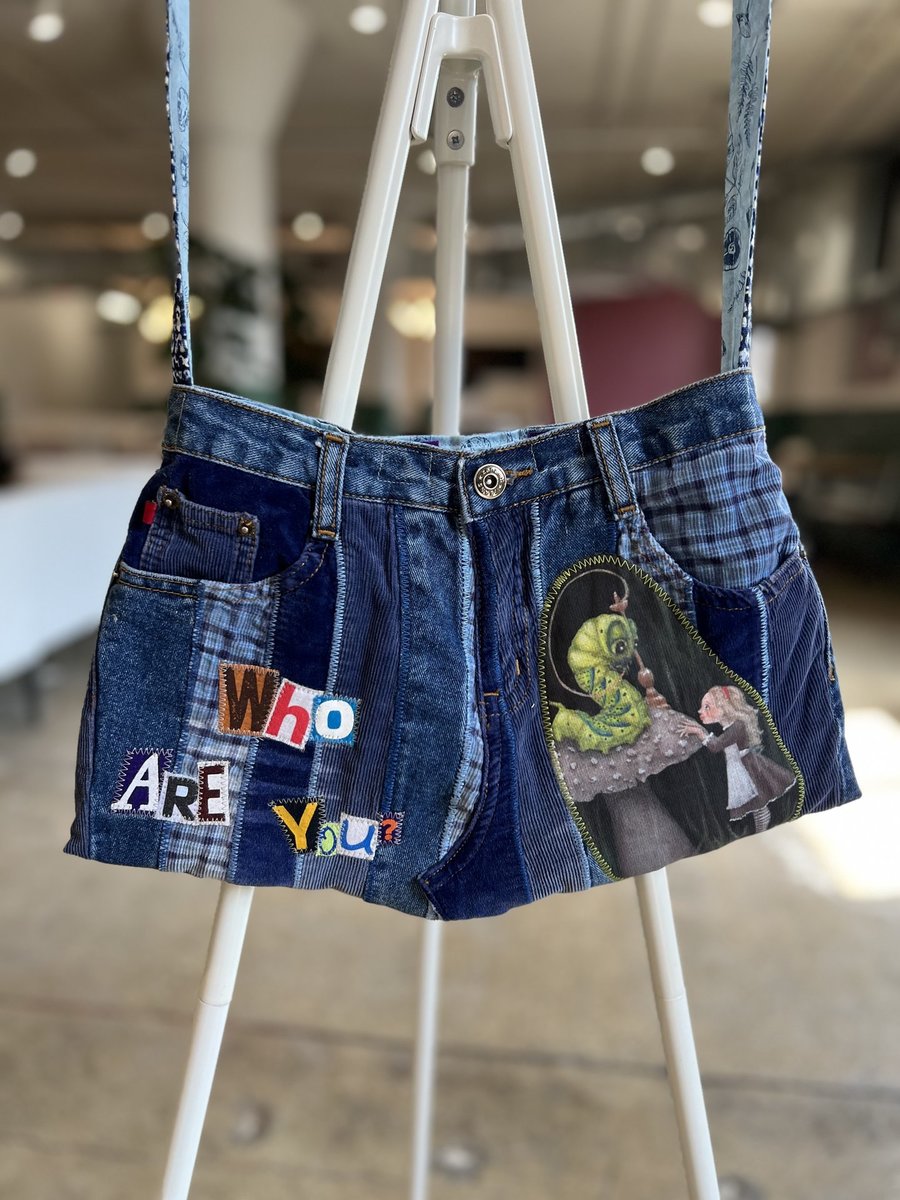 Alice upcycled shorts bag