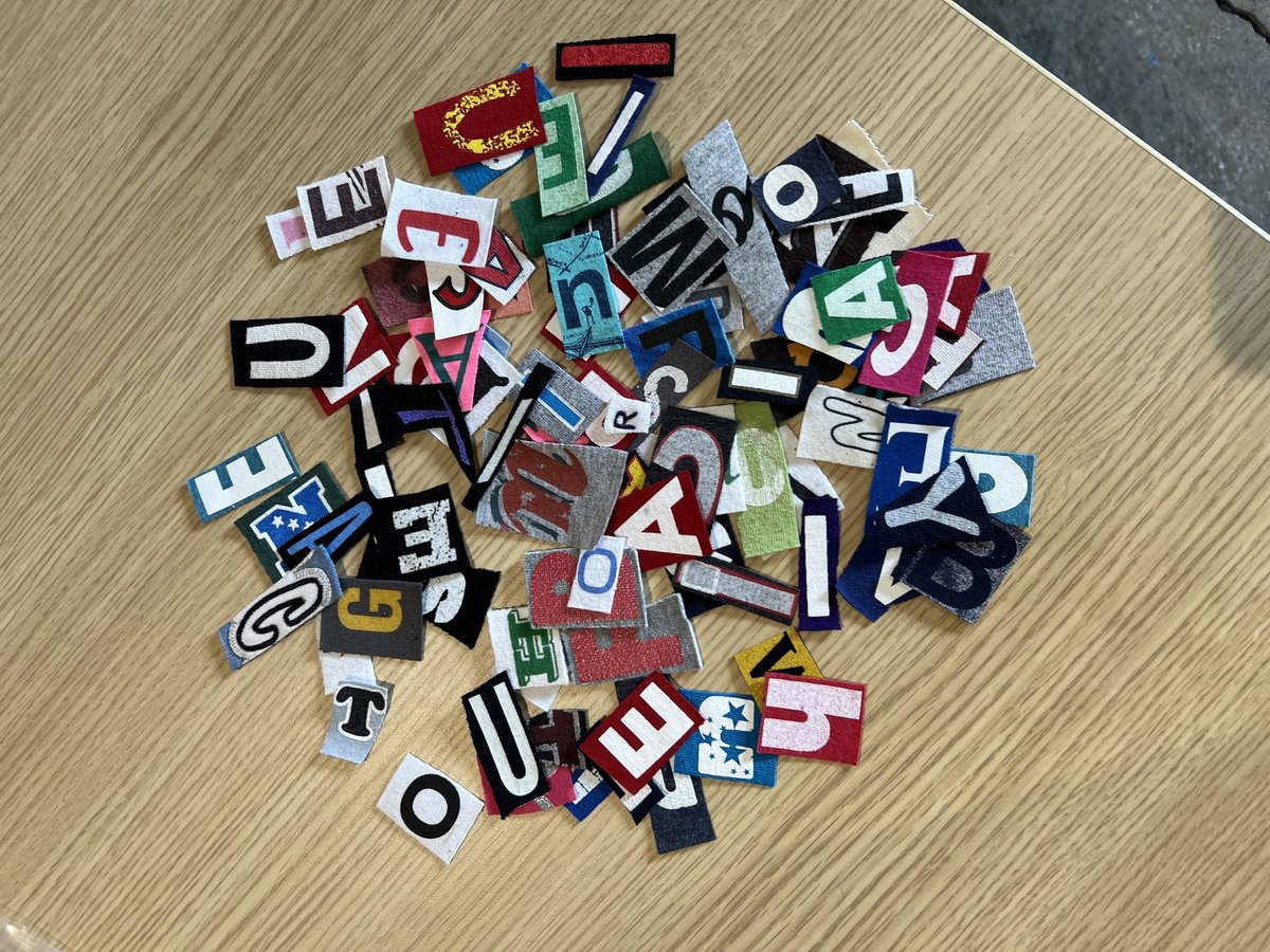 Upcycled letters for crafting