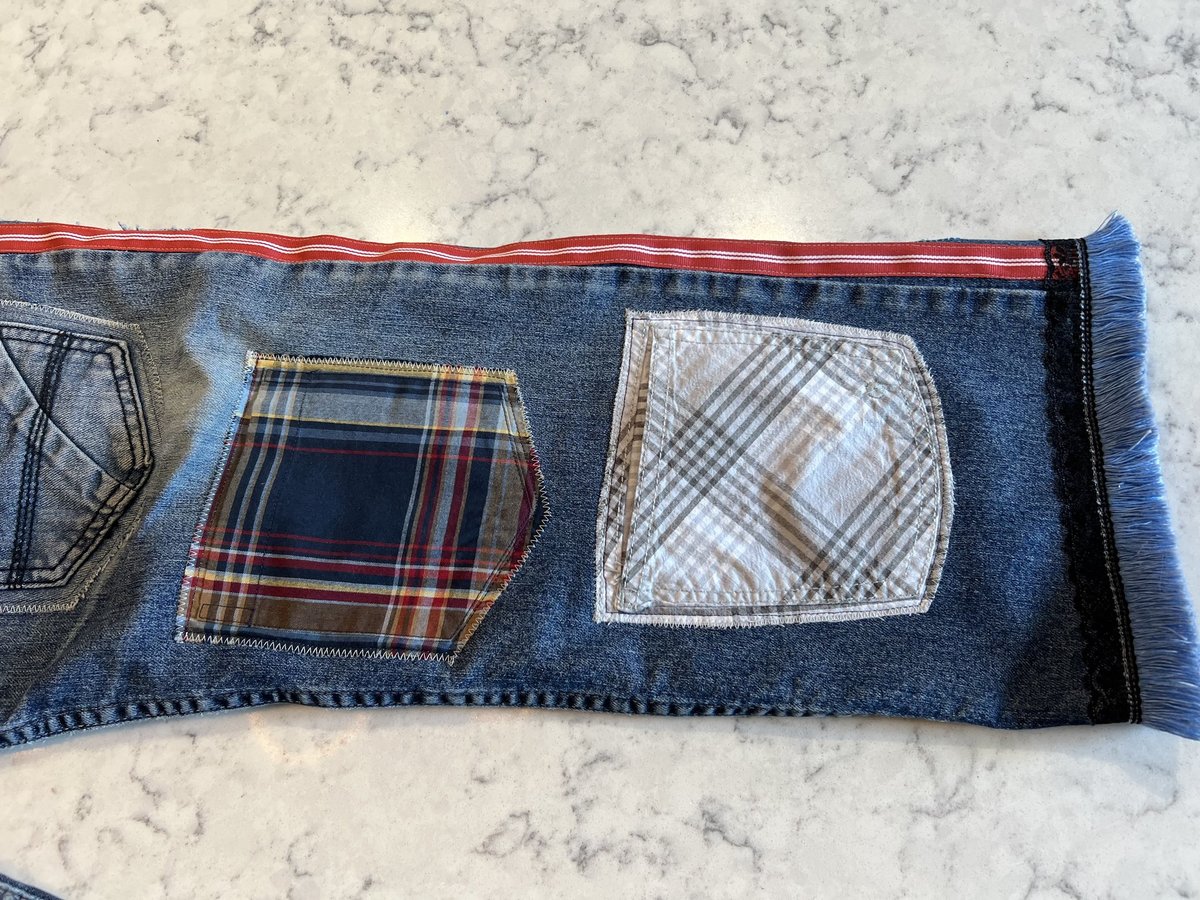 So many pockets upcycled patchwork jeans