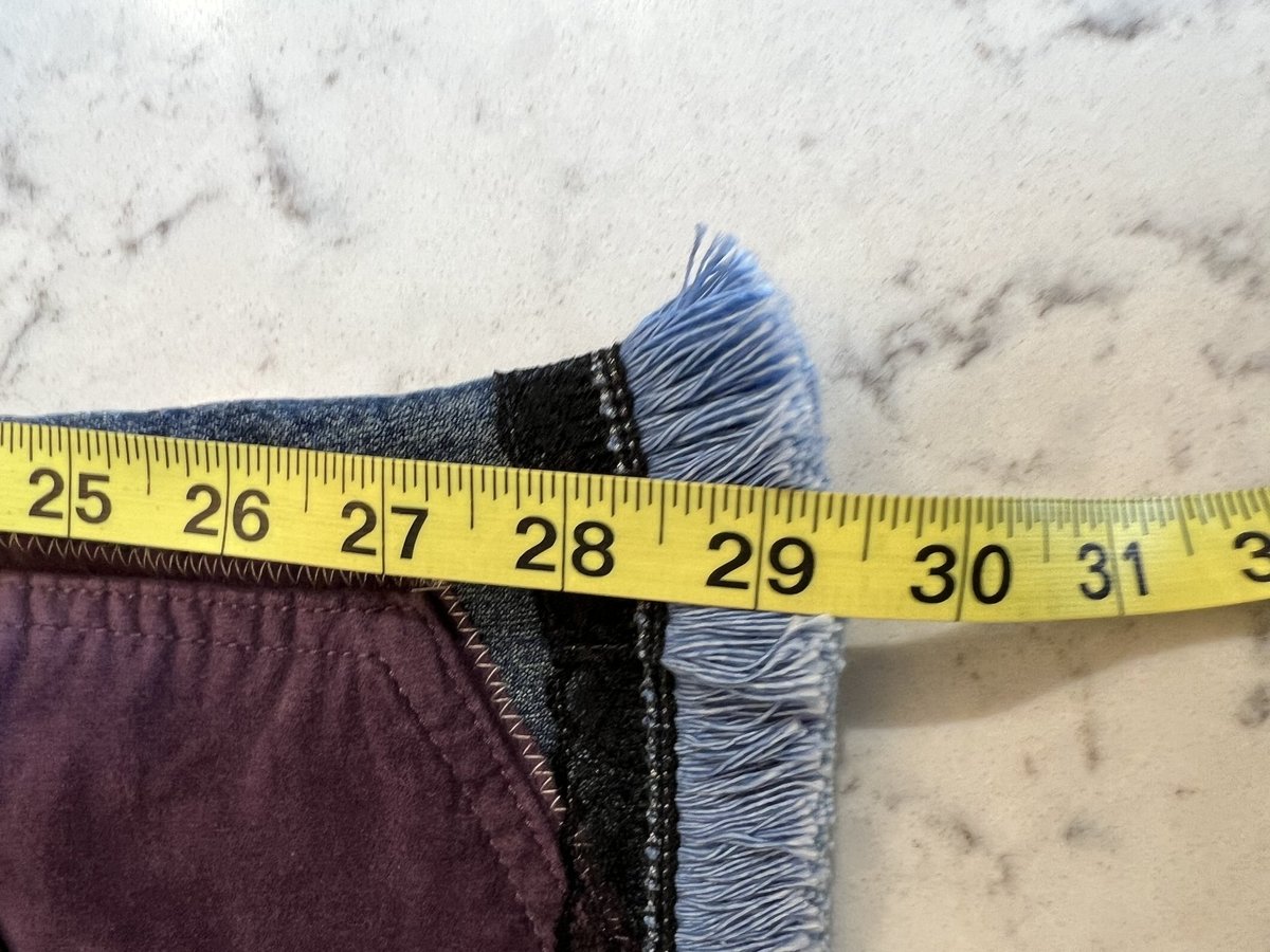 So many pockets upcycled patchwork jeans