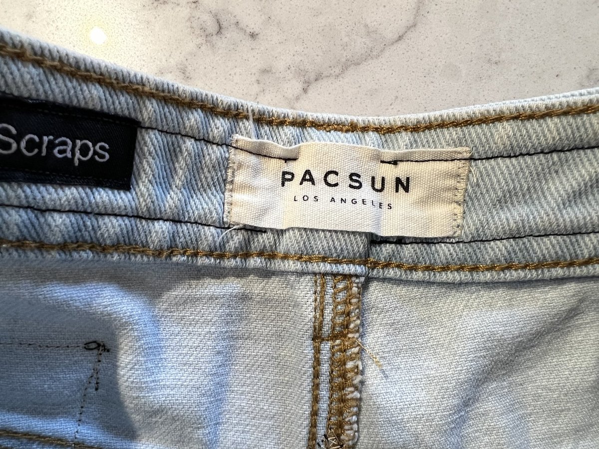 Disturbed patchwork upcycled collage shorts