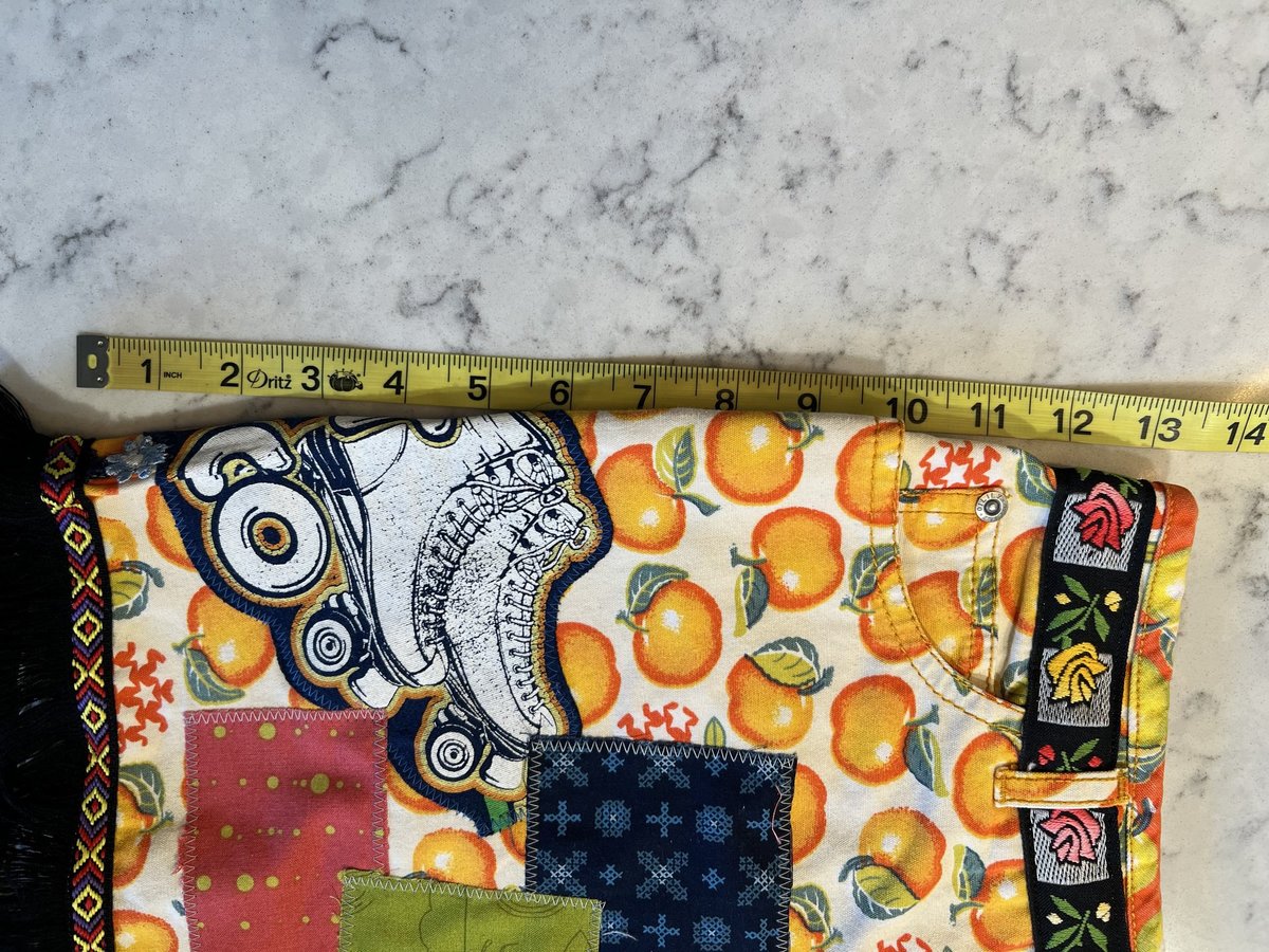 Non compliant upcycled patchwork collage shorts