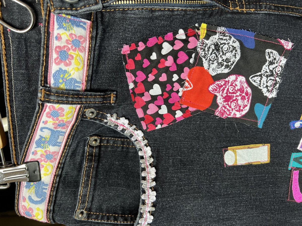Indoor cat patchwork collage shorts