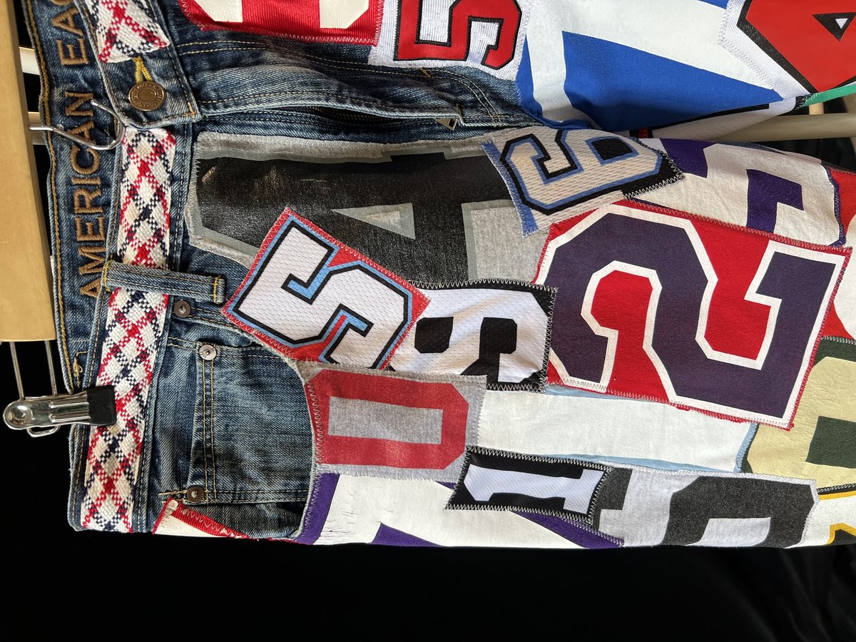 Number collage jeans