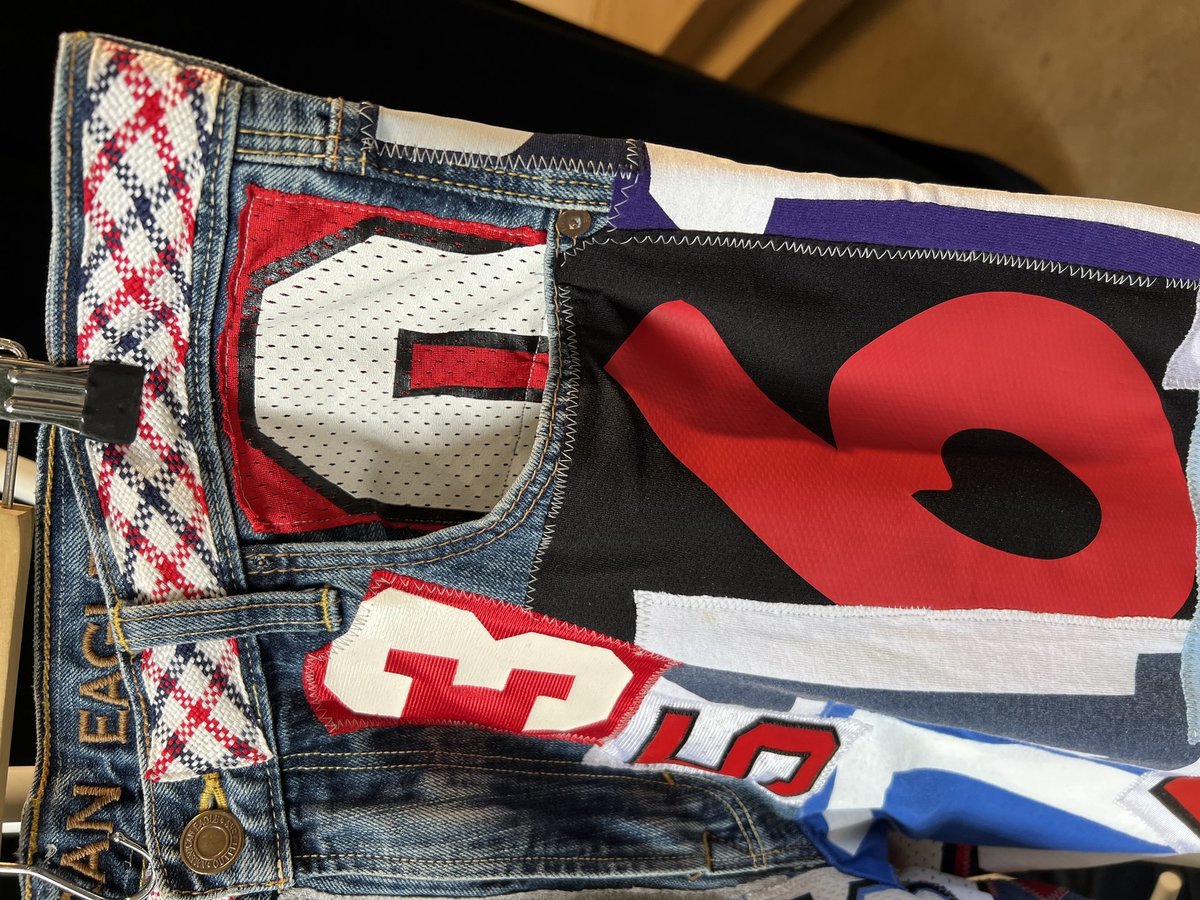Number collage jeans