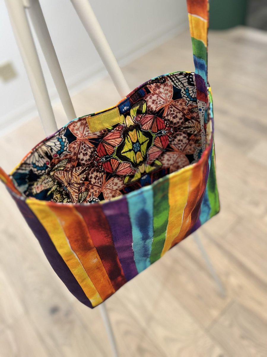 Yellow butterfly Tshirt crossbody bag 