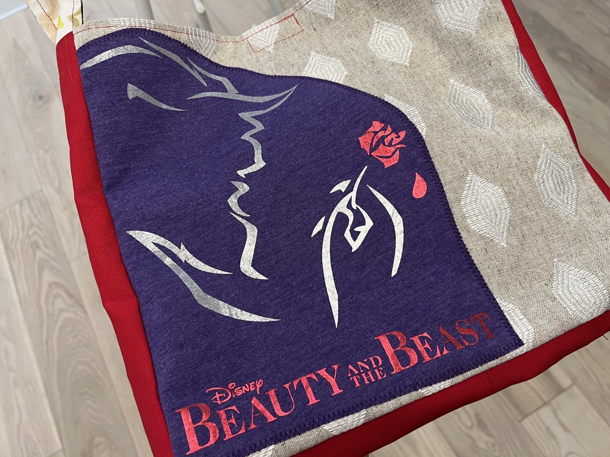Beauty and the beast tshirt crossbody bag 