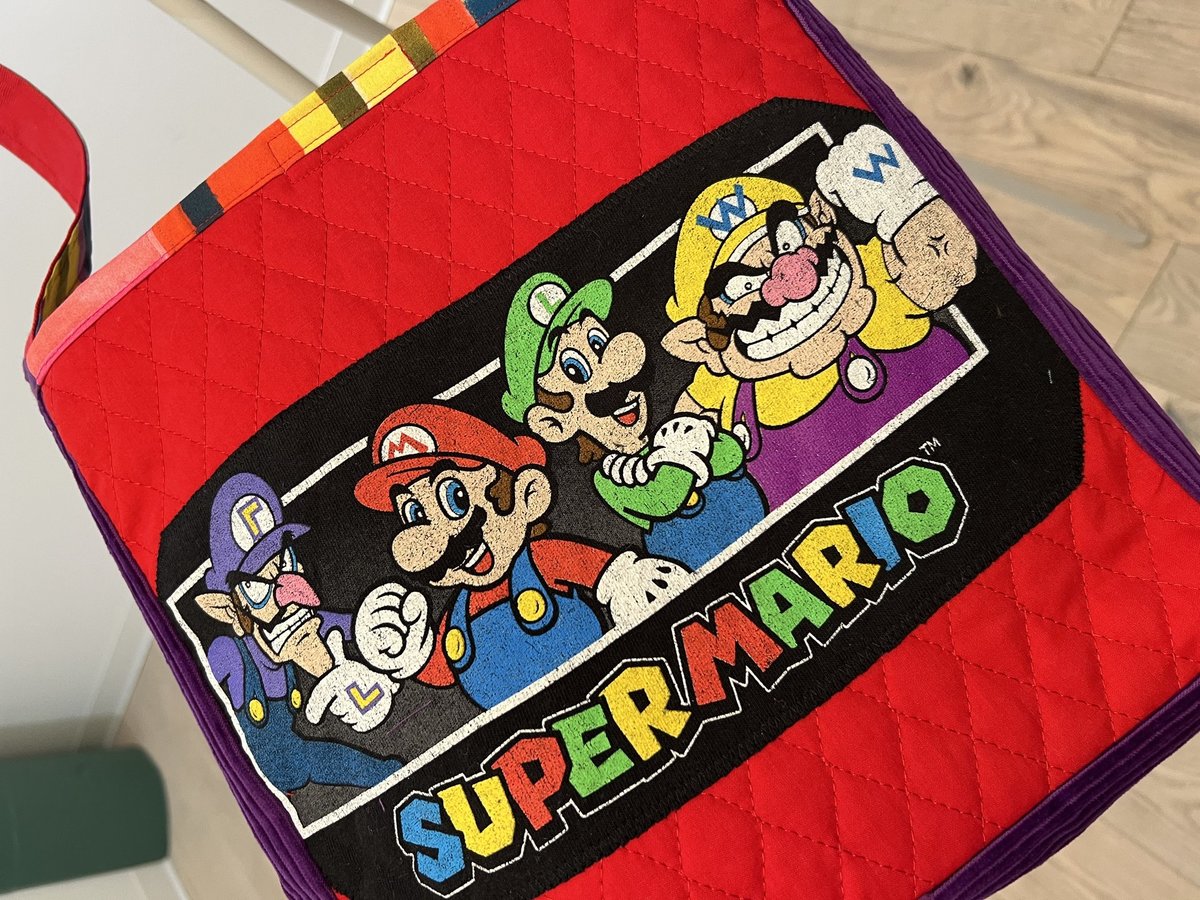 Super Mario tshirt crossbody bag