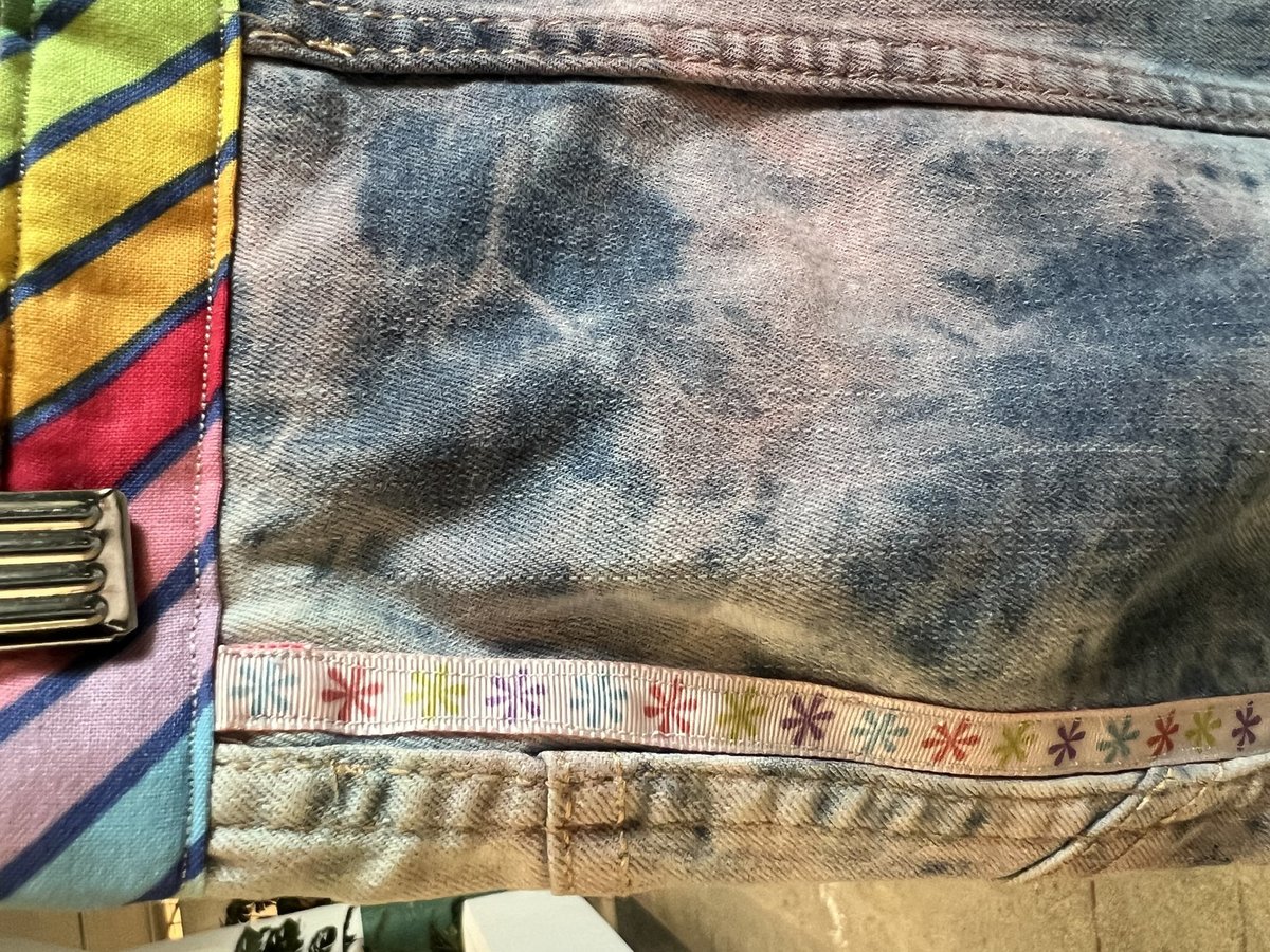 Landing unicorn altered denim skirt