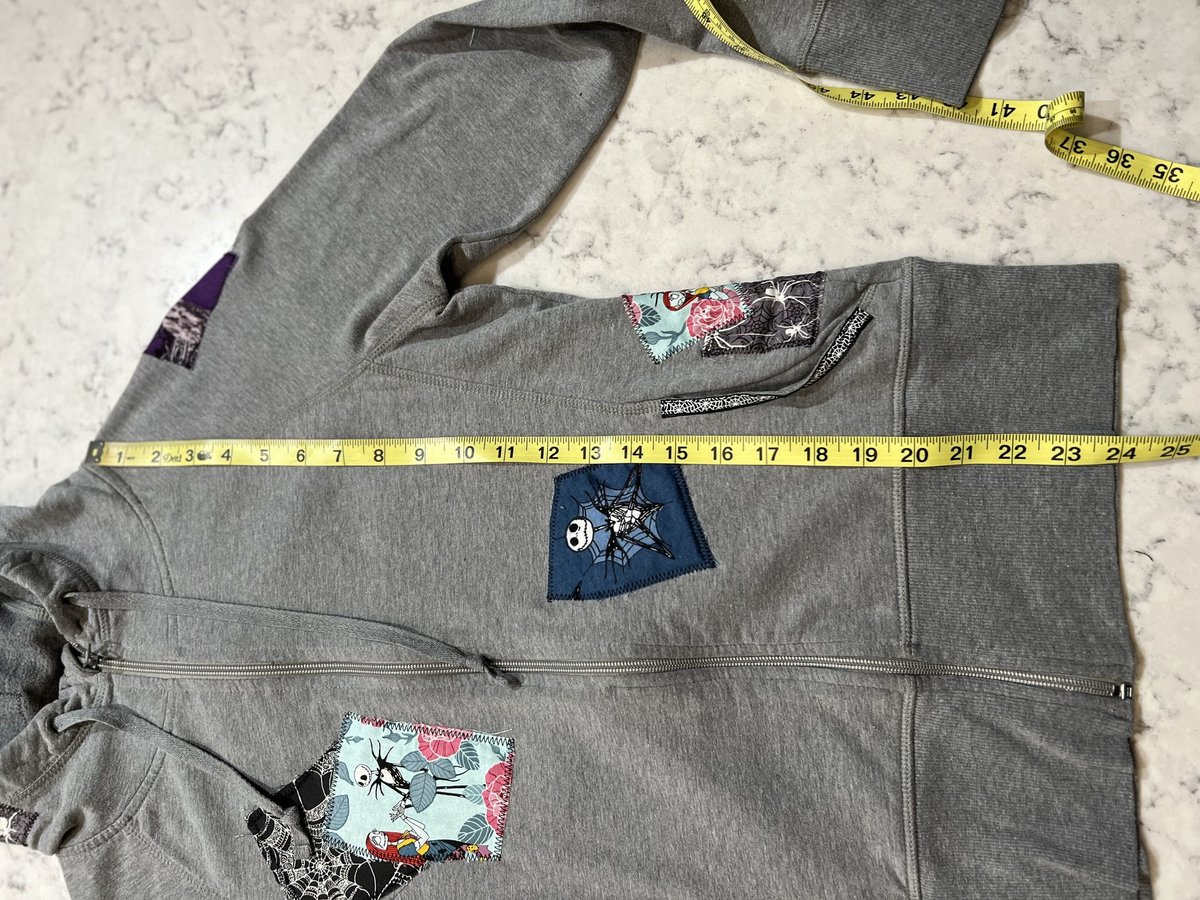 Nightmare before Christmas upcycled patchwork hoodie