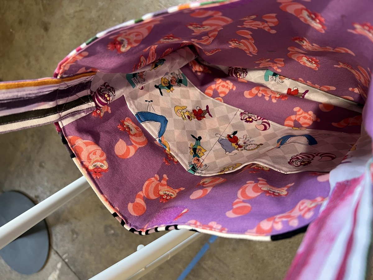 Alice in Wonderland tshirt crossbody bag 
