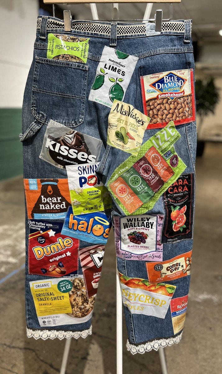 Garbage pants custom Upcycled patchwork jeans