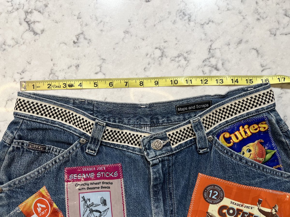 Garbage pants custom Upcycled patchwork jeans