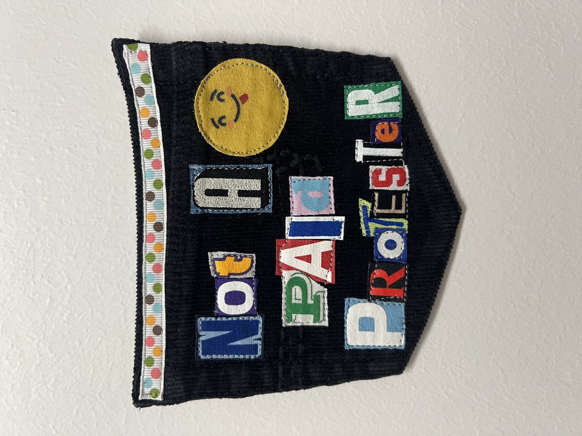 Not a paid protester original collage patch