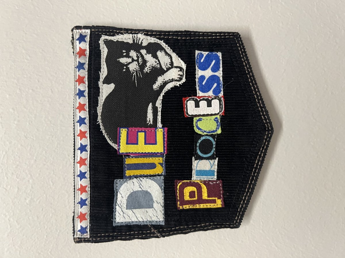 Due process original collage patch