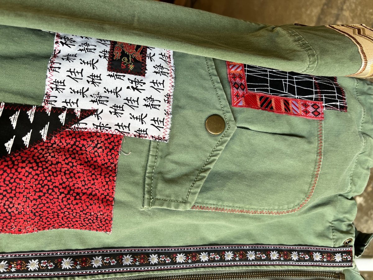 Attack on Titan Captain Levi upcycled patchwork collage jacket