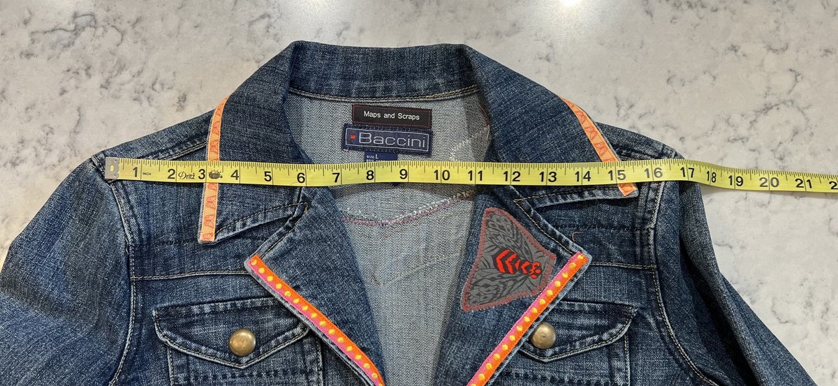 Butterfly patchwork collage Jean jacket