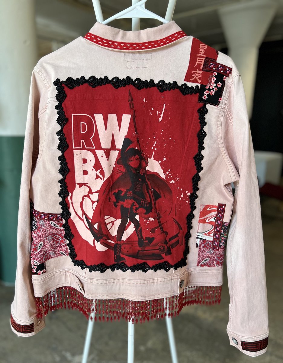 RWBY patchwork collage Jean jacket 