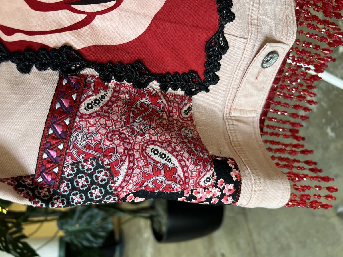 RWBY patchwork collage Jean jacket 