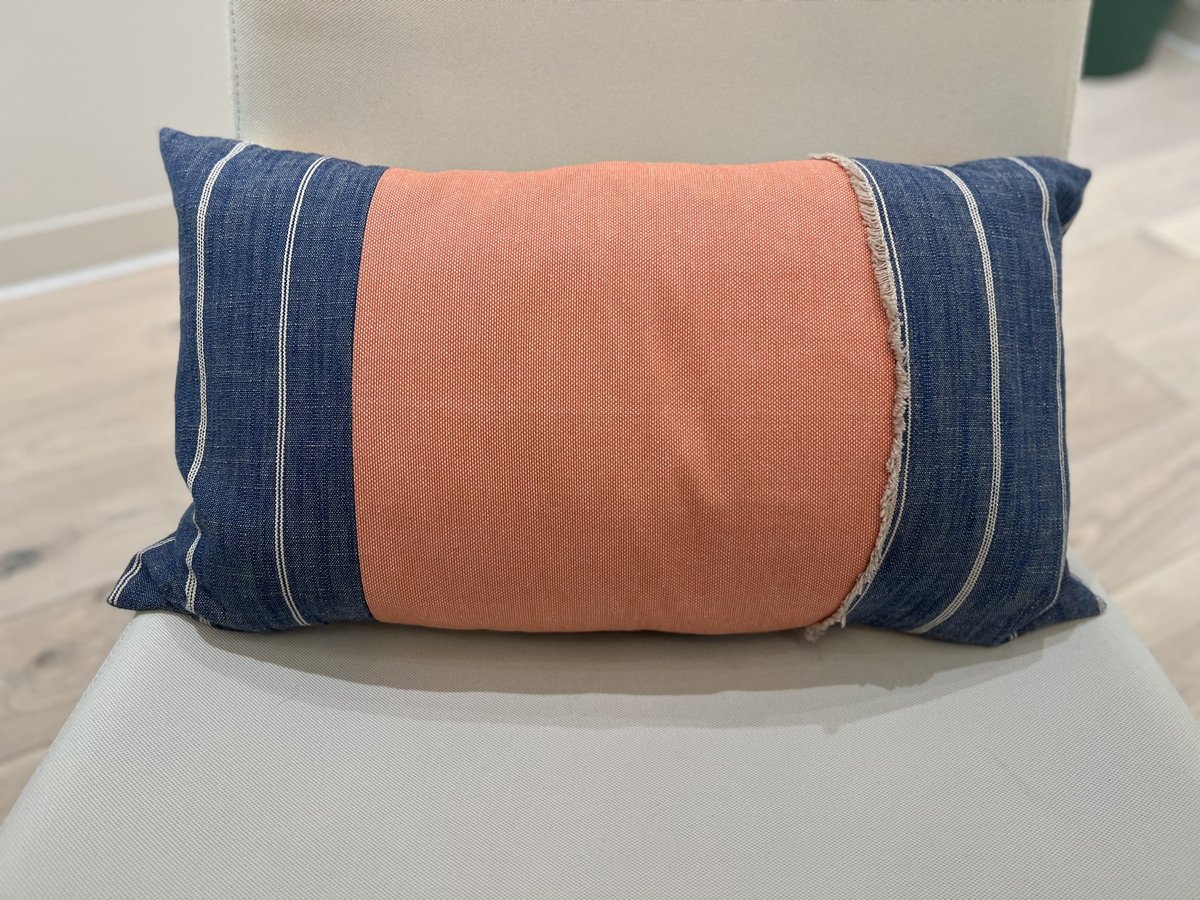 Floral diamond pillow