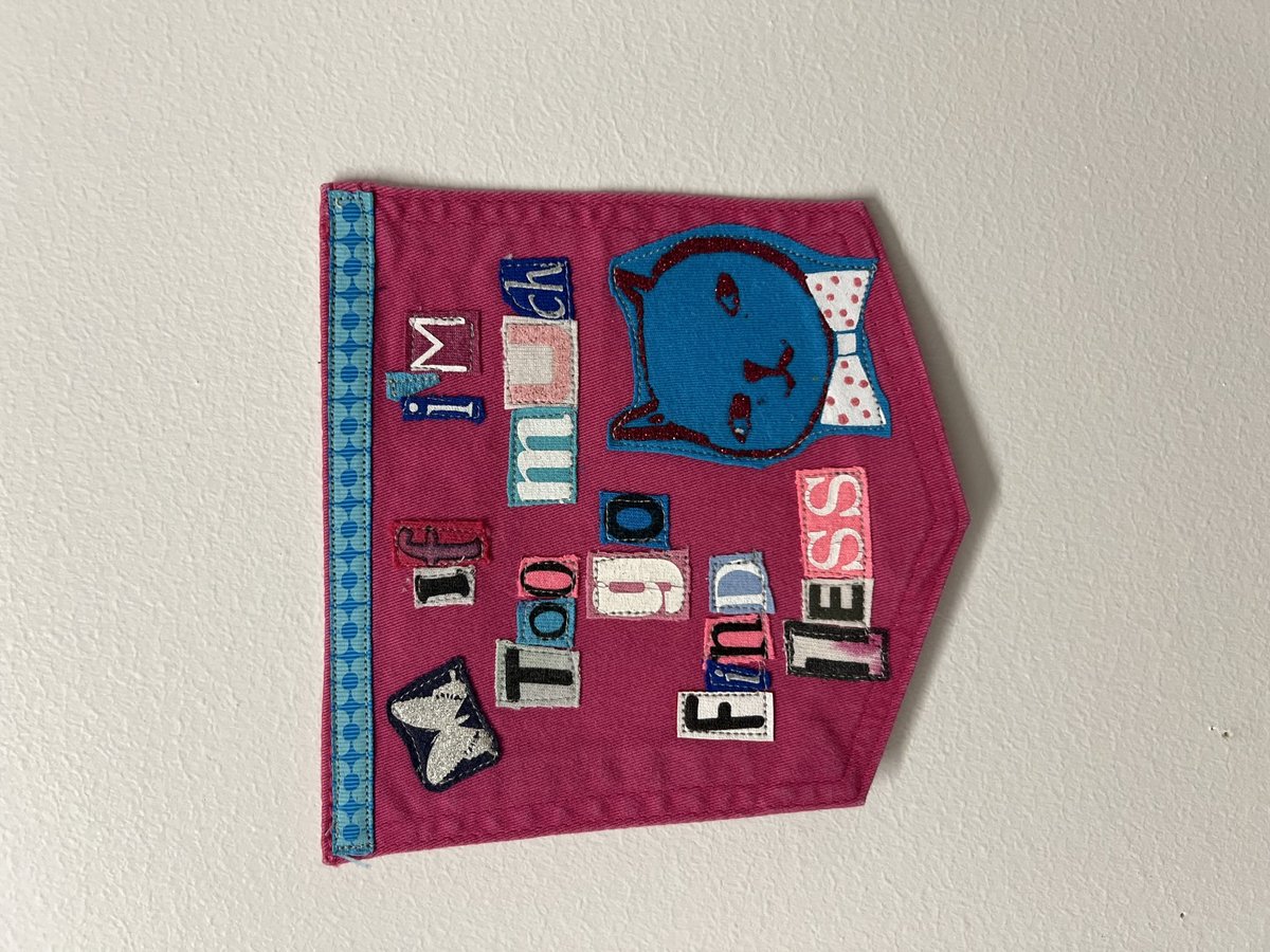 Go find less art collage patch