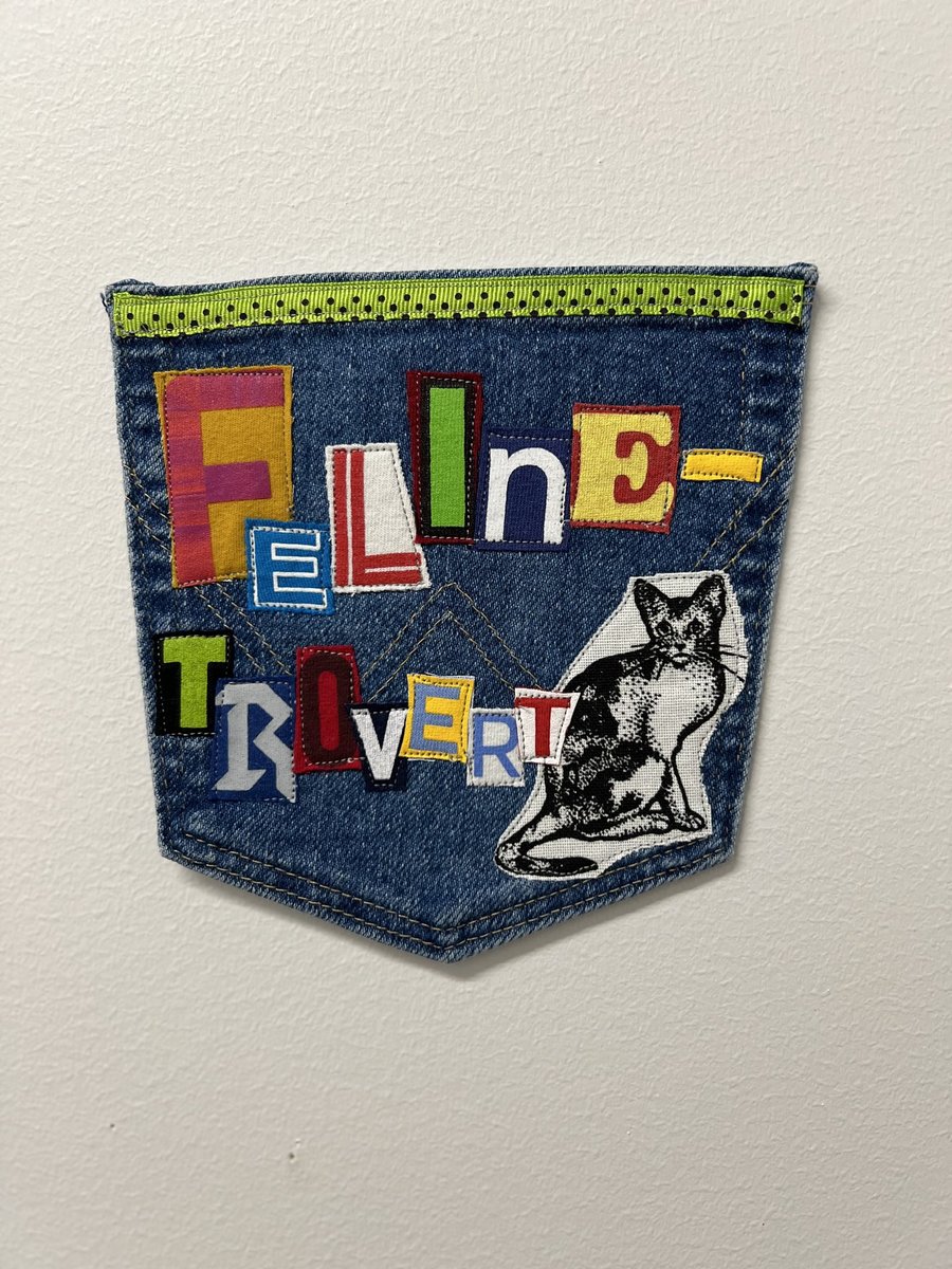 Felinetrovert Art collage patch