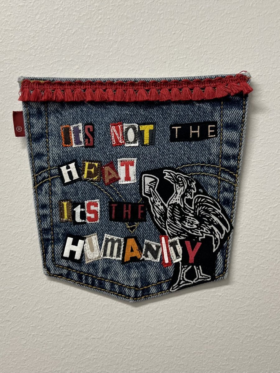 Not the heat art collage patch