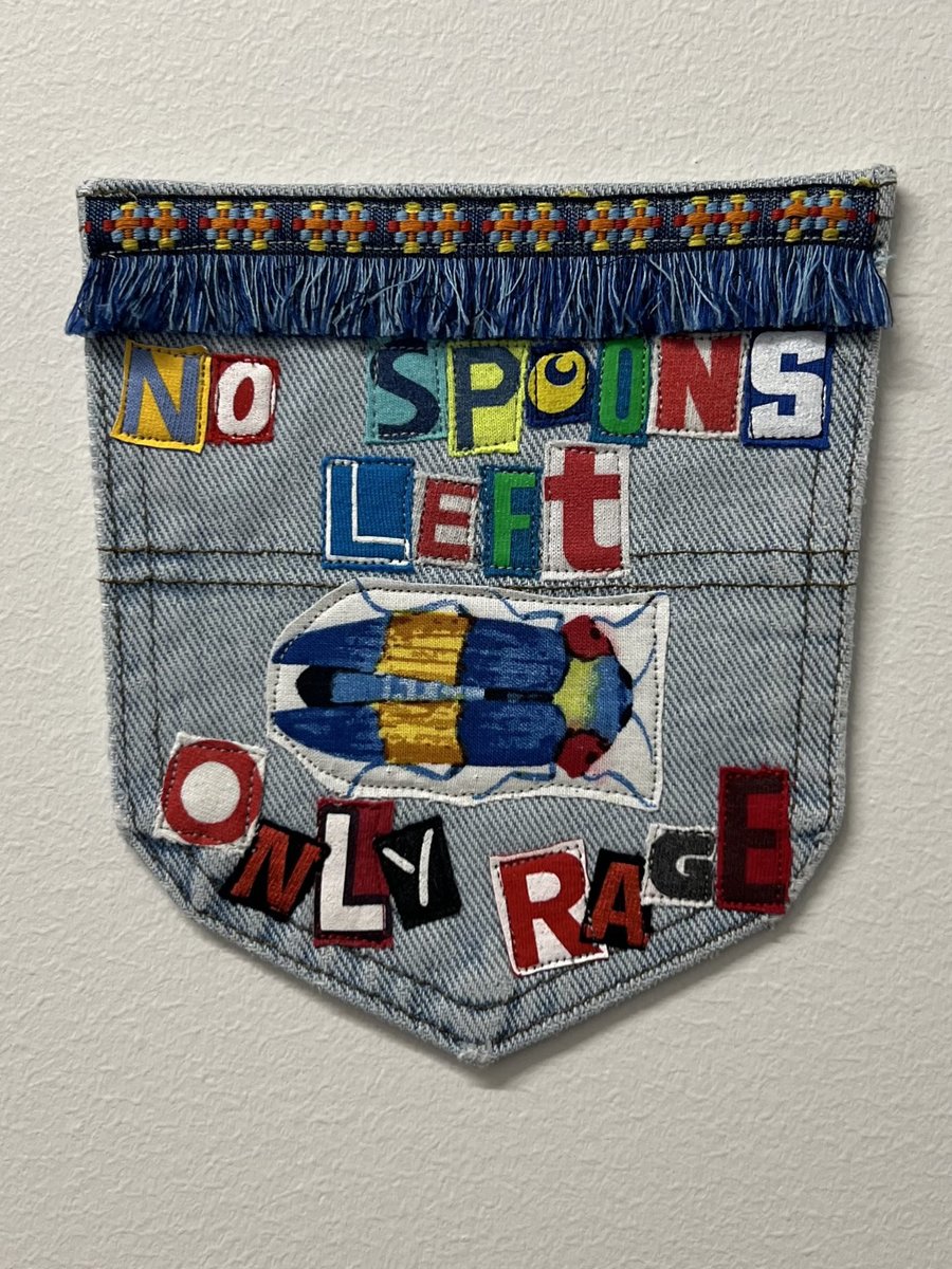No spoons art collage patch