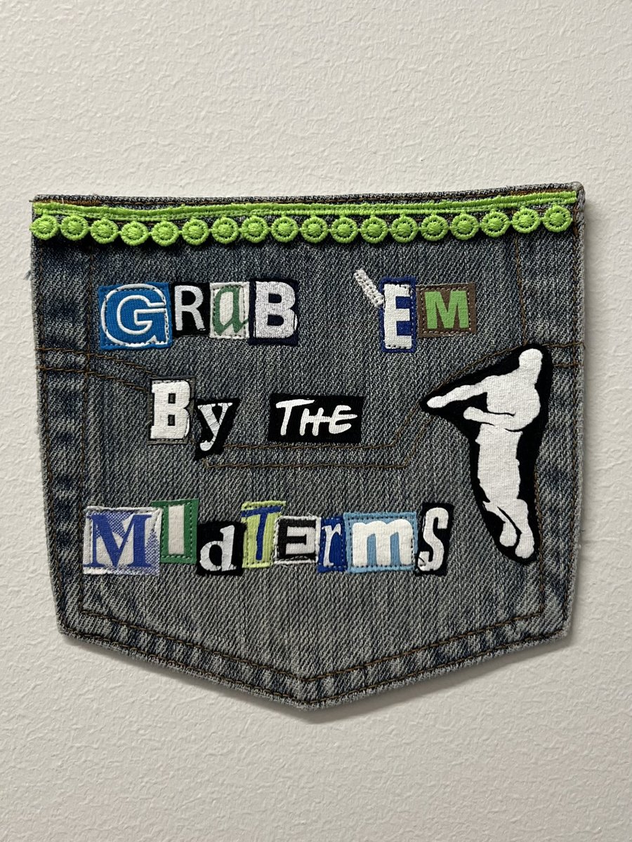 Grab midterms art collage patch