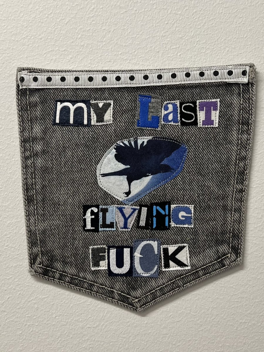 Last flying f*ck art collage patch