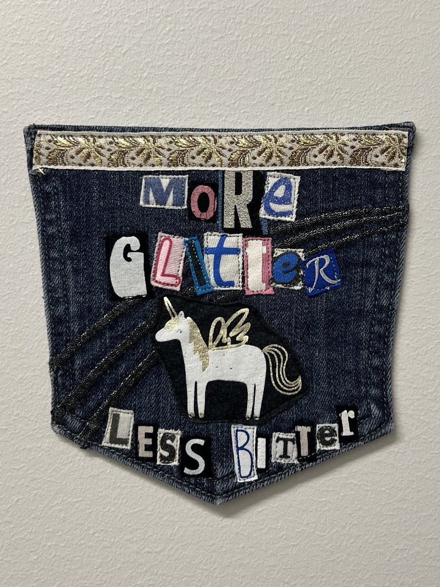 More glitter art collage patch