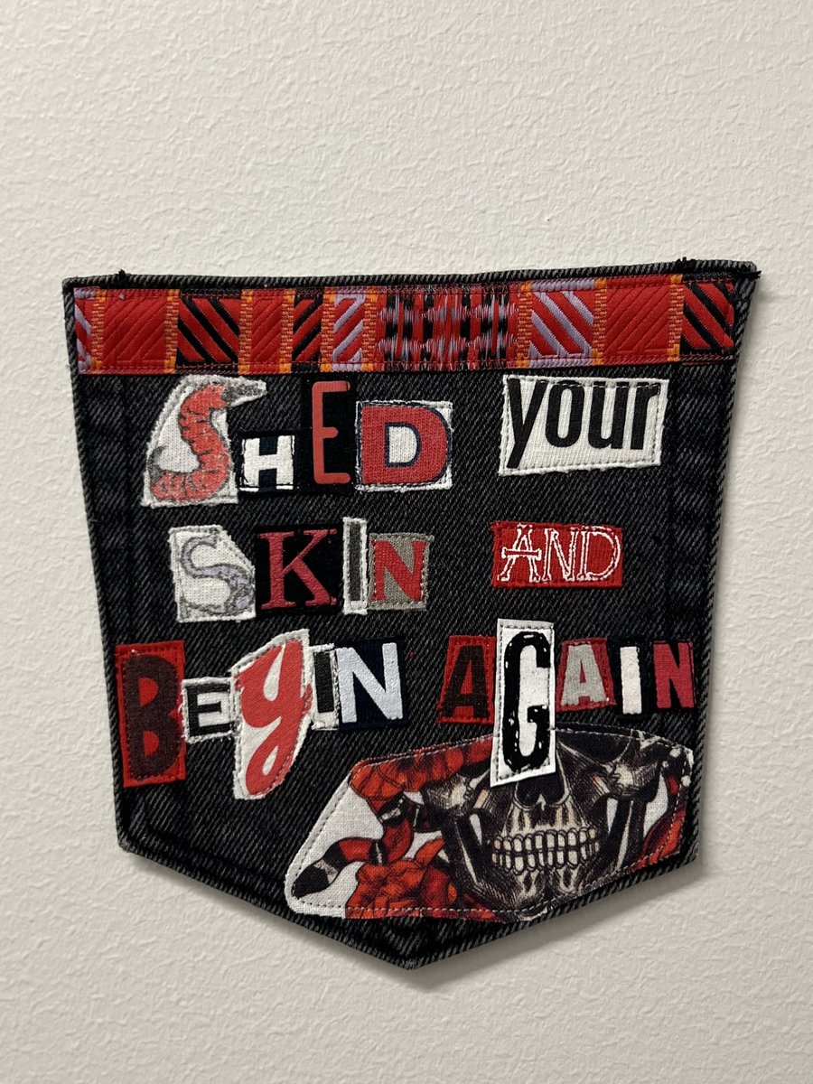 Shed your skin art collage patch