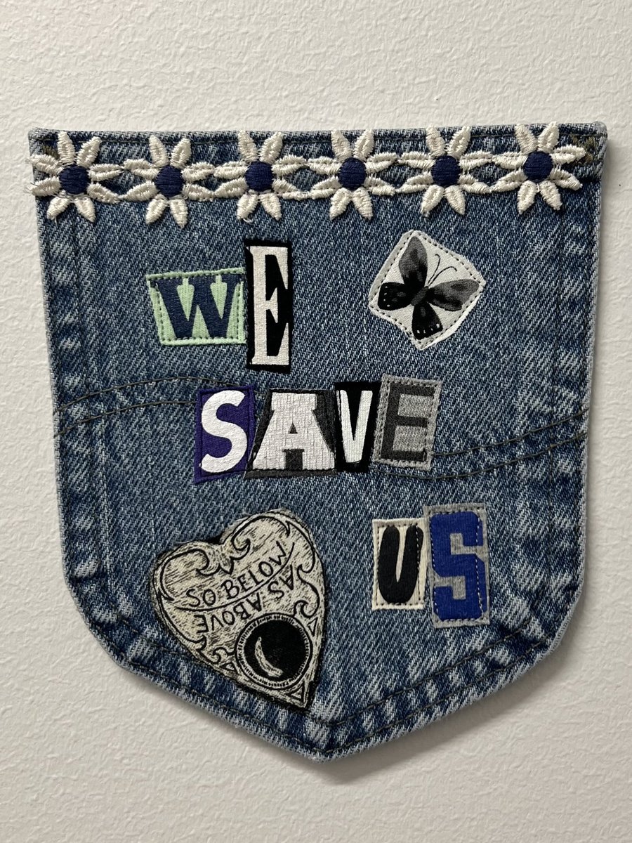 We save us art collage patch